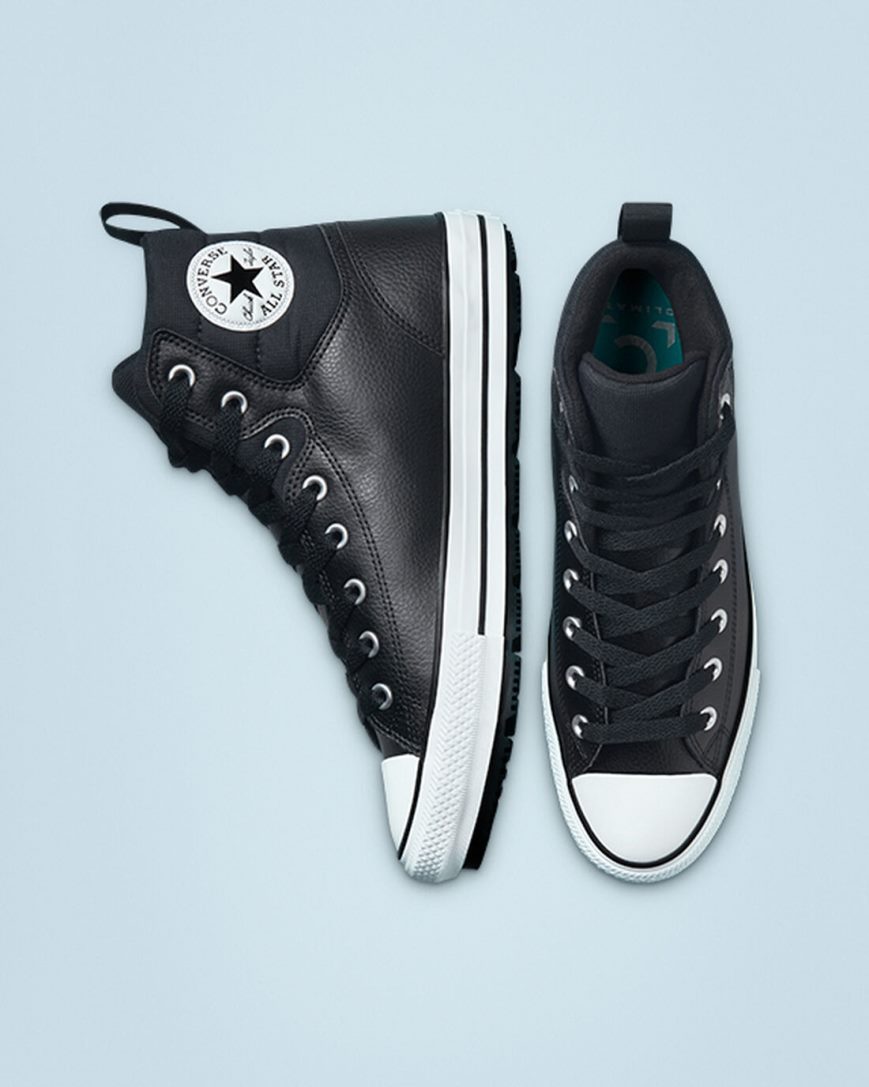 Botas de Invierno Converse Chuck Taylor All Star Berkshire Altas Mujer Negras Blancas Negras | PE 54LPW8